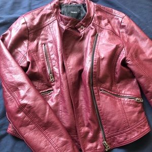 Forever 21 Burgundy Leather Jacket